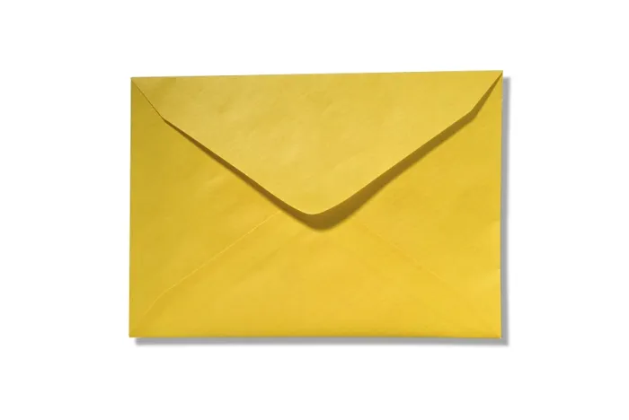 Impression encadrée : Enveloppe jaune. Impression encadrée : Enveloppe jaune.