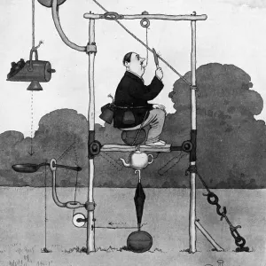 Bound to Draw Print, 1927 by William Heath Robinson