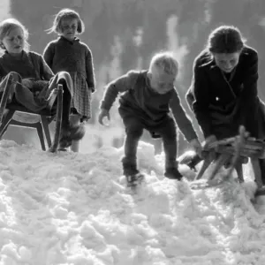 Children Sledging