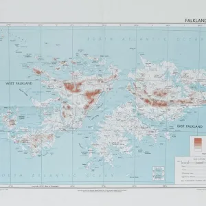 Falklands Islands Map Print (circa 1860)