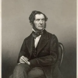 We Gladstone Print - Portrait of William Ewart Gladstone sitting in a chair