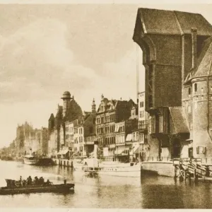 Harbour Print of Danzig's Historic Waterfront