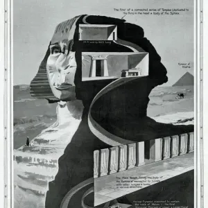 The Hollow Head of the Sphinx Print, Egypt 1913