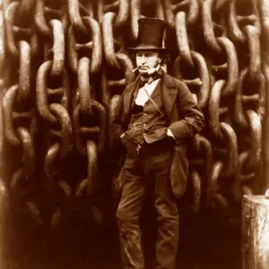 I K Brunel before the Great Eastern Hauling Chains Print I K Brunel before the Great Eastern Hauling Chains Print