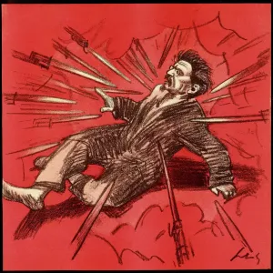 Print of Leon Trotsky, a Russian Communist leader