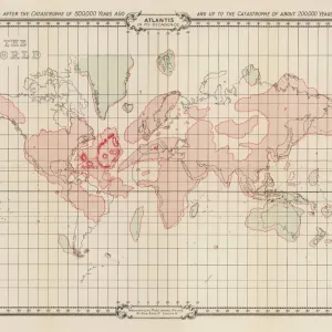 Atlantis Print: Map of the Lost City in Decline Atlantis Print: Map of the Lost City in Decline
