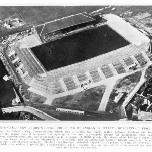 Aerial View of Murrayfield Stadium Print, March 1925