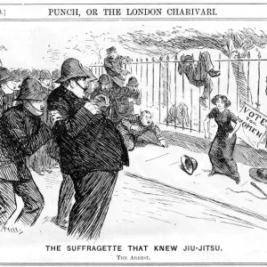 The Suffragette that knew Jiu-Jitsu - The Arrest, 1910 Print