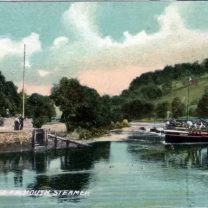 River Fal, Totnes, Devon Print: Falmouth Steamer 1900s River Fal, Totnes, Devon Print: Falmouth Steamer 1900s