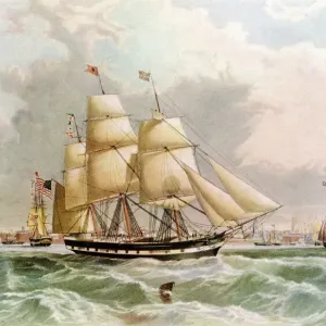 YORKSHIRE PACKET SHIP Print - American Packet Ship Arriving at Liverpool
