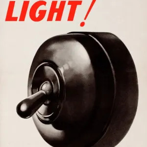 WW2 Poster Print: Switch off that Light