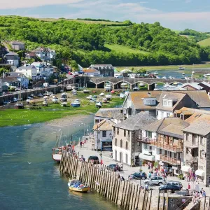 WorldInPrint Print: The River Looe at Looe, Cornwall