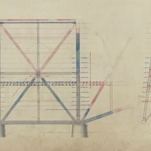 Forth Bridge Construction Print