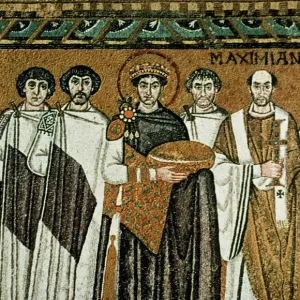 Print of Justinian I, Byzantine Emperor