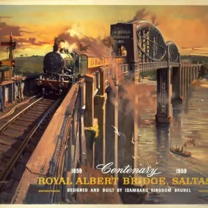 The Royal Albert Bridge Print, 1958 The Royal Albert Bridge Print, 1958