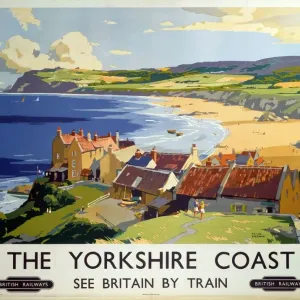 Robin Hoods Bay Print, 1950s BR Poster Robin Hoods Bay Print, 1950s BR Poster