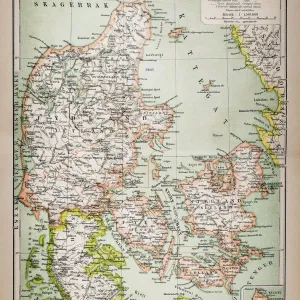 Carte du Danemark.