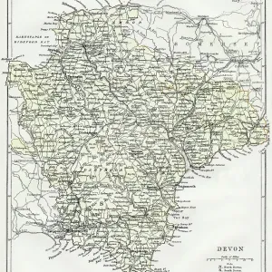 Mapa de Devon 1883