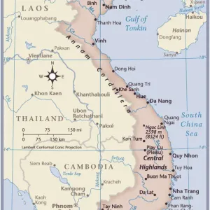 Carte du pays Vietnam.
