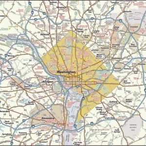 Carte de la zone de Washington, DC.