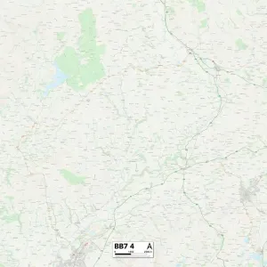 Ribble Valley BB7 4 Postcode Sector Print Map