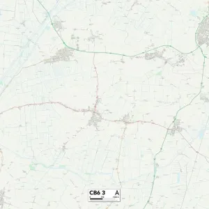 Ely CB6 3 Postcode Sector Print Map