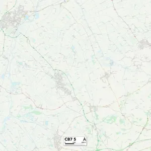 Ely CB7 5 Postcode Sector Print Map