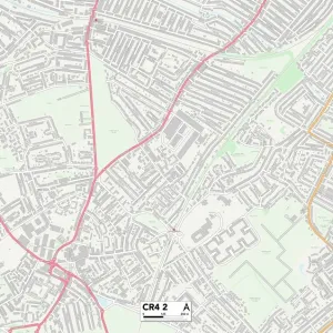 Merton CR4 2 Postcode Sector Print Map