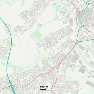 Doncaster DN4 0 Postcode Sector Print Map