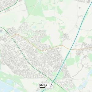 Doncaster DN4 6 Postcode Sector Print Map