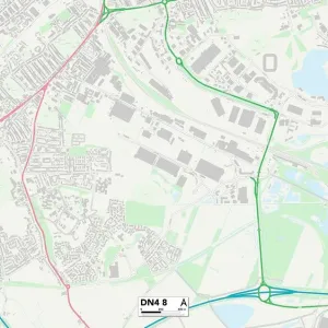 Doncaster DN4 8 Postcode Sector Print Map