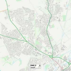 Doncaster DN5 9 Print Map Postcode Sector