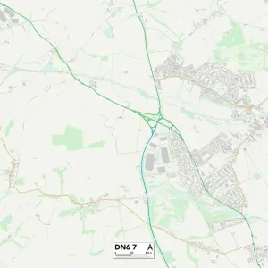 Doncaster DN6 7 Postcode Sector Map Print