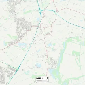 Doncaster DN7 6 Postcode Sector Print Map