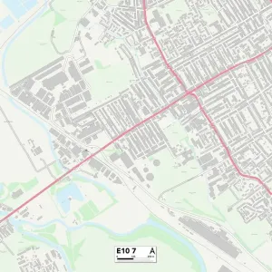 Hackney E10 7 Postcode Sector Print Map