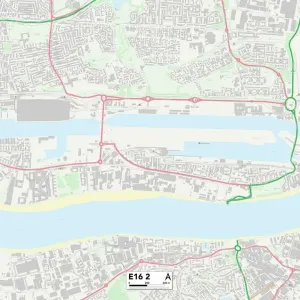 Newham E16 2 Postcode Sector Print Map