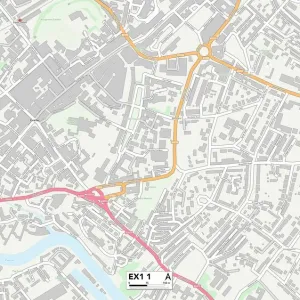 Exeter EX1 1 Postcode Sector Print Map Exeter EX1 1 Postcode Sector Print Map