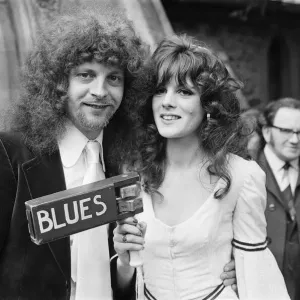 Print of Jeff Lynne on his wedding day in 1972