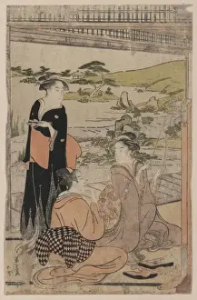 Antique Japanese Woodcuts Impressions: Archery