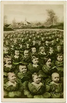 Les Enfants Impressions: Les bébés dans un panier de chou
