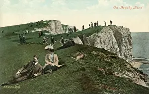 Historical Beach Scenes Impressions: Beachy Head / 1908