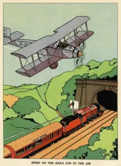 Tunnel Impressions: Un avion à deux places et un locomotive vapeur