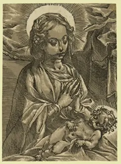 Religious Iconography Prints Impressions: The Blessed Virgin