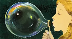 Souffler une bulle.