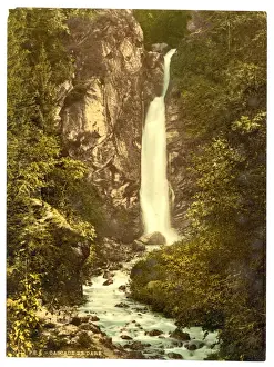 Historical Photochrom Prints Impressions: Cascade de Dare