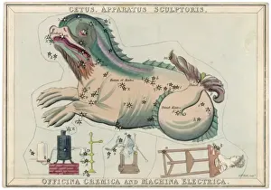 Zodiac Sign Illustrations Impressions: Cetus Star Map