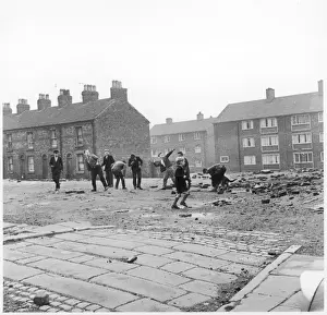 Liverpool Street Scenes Impressions: Children Throw Bricks