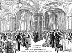 Le restaurant Claridges, 1907.