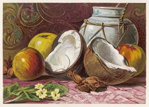 Tropical Fruit Display Impressions: Coconuts and other Fruit
