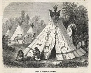 Native American Encampment Impressions: Comanche Tepees